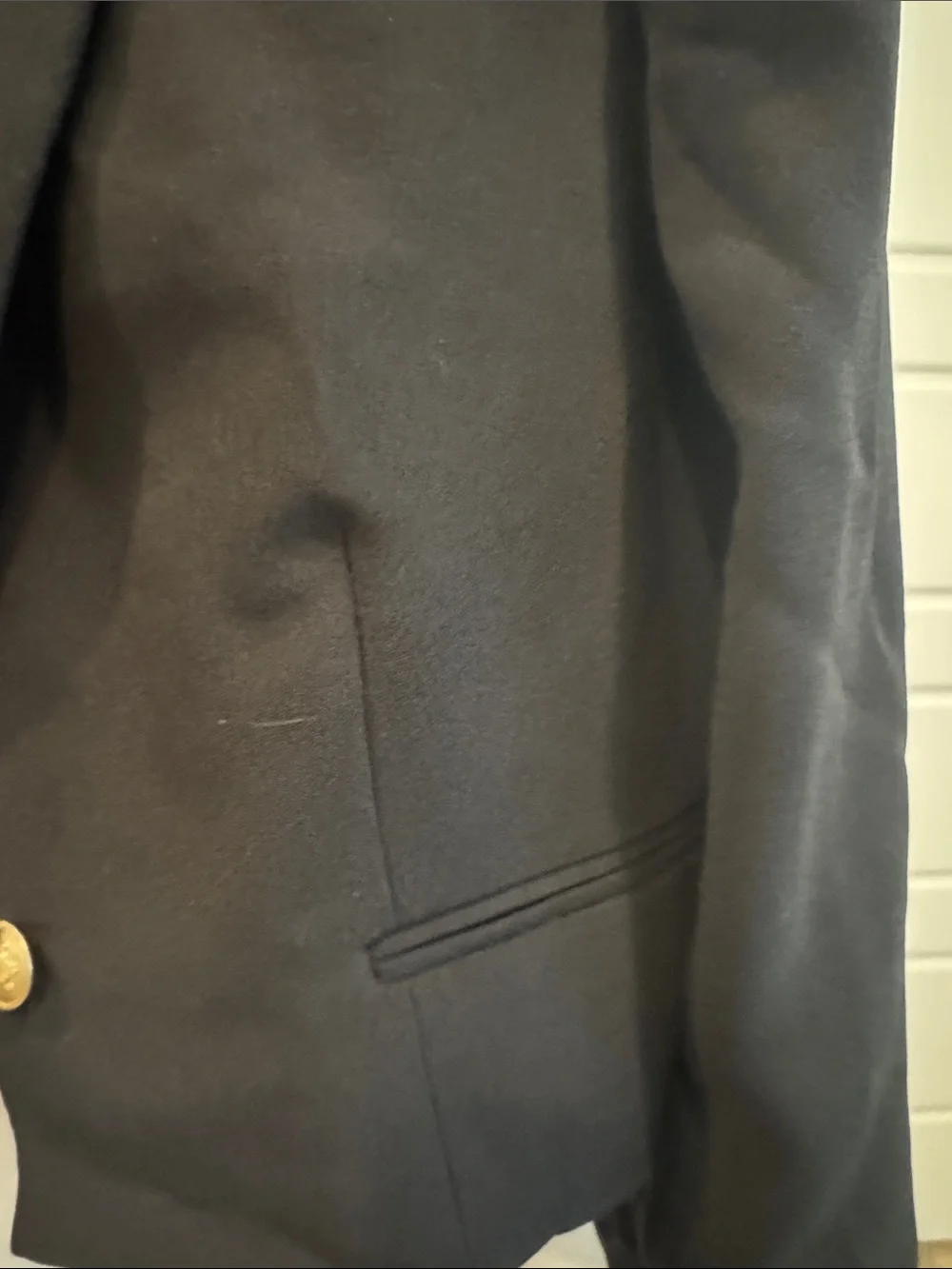 J. Crew Black Cropped Blazer with Gold Button